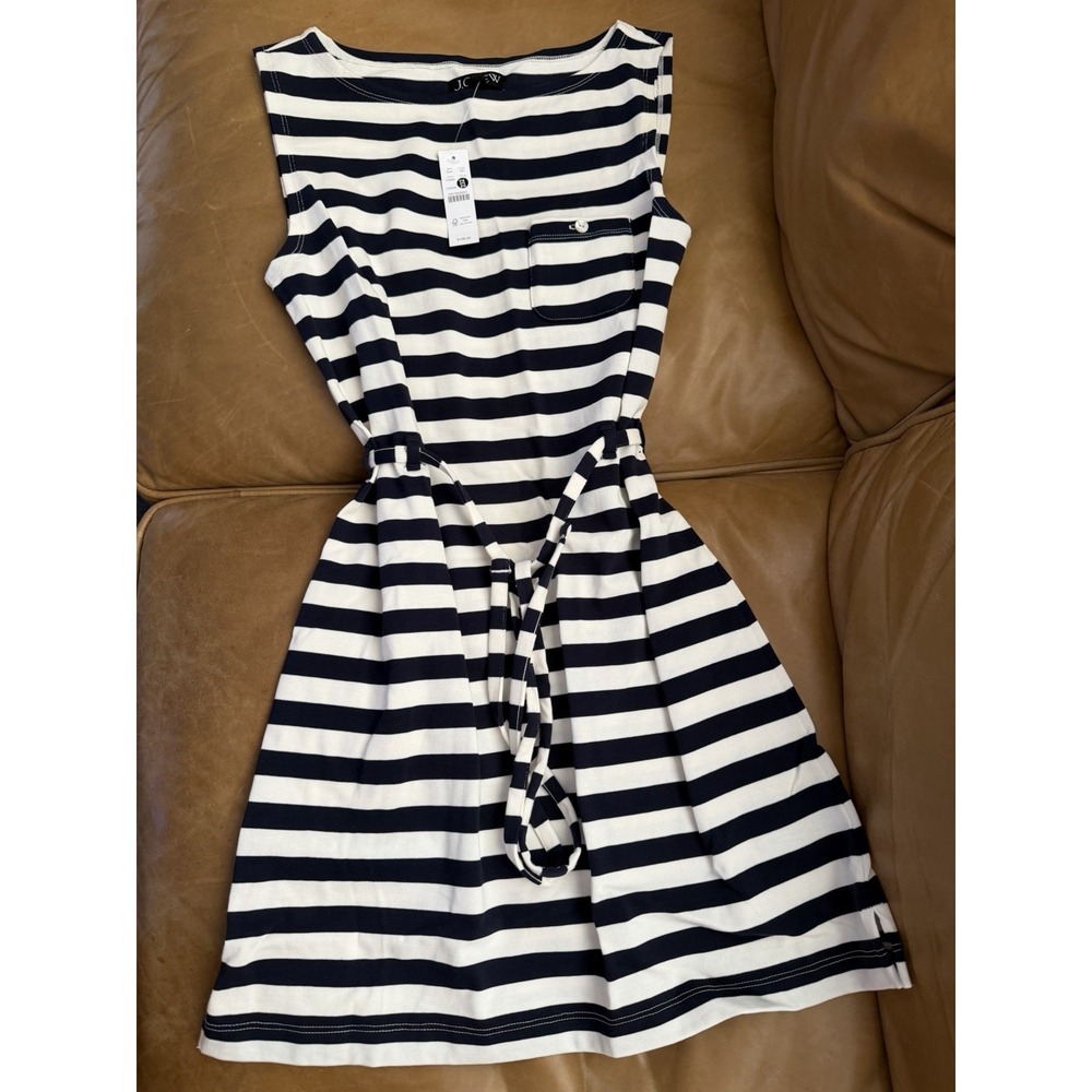 J CREW XS Vintage jersey mini dress in stripe CV656 - Picture 5 of 7